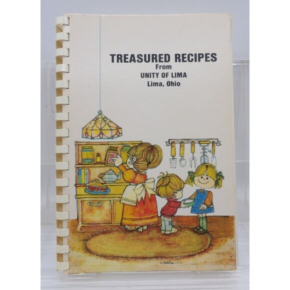 Treasured Recipes From Unity Of Lima Ohio 1981 Spiral-Bound Cookbook - Picture 1 of 8